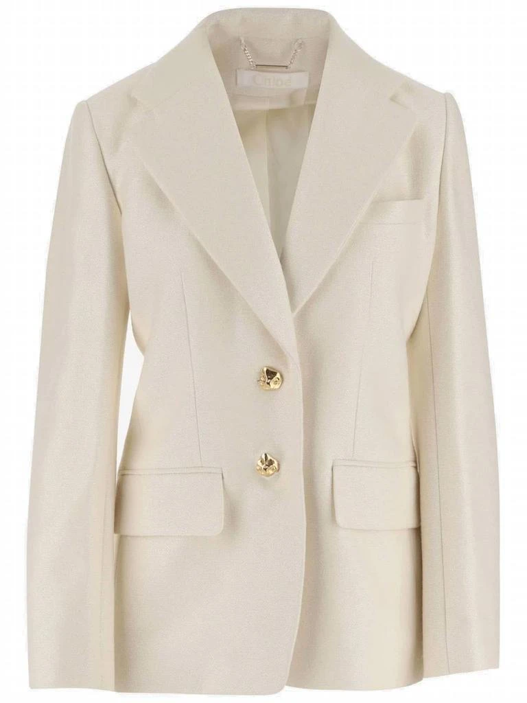 Chloe Chloe - EMBOSSED-BUTTONS SINGLE BREASTED BLAZER 4