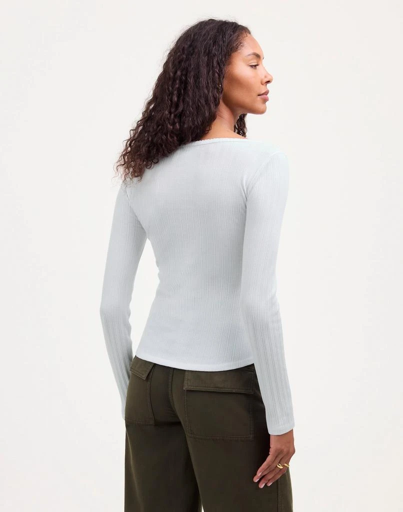 Madewell Pointelle Long-Sleeve Scoopneck Tee 4