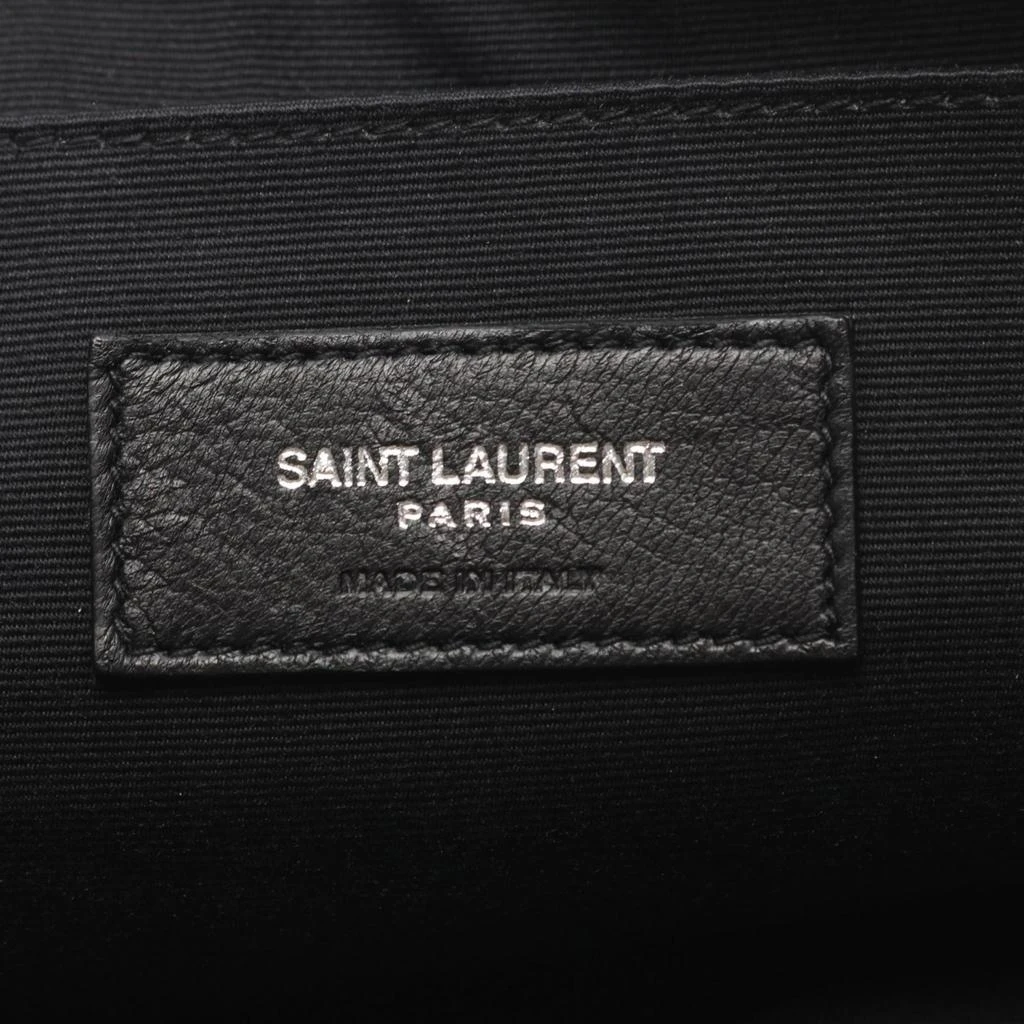 Yves Saint Laurent ivory Canvas Leather Clutch Bag (Pre-Owned) 4