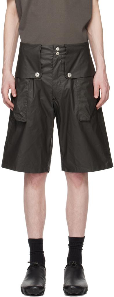 Omar Afridi Brown Flap Shorts