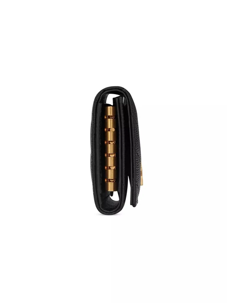 Yves Saint Laurent Cassandre Slim Key Case in Grain De Poudre Embossed Leather 3