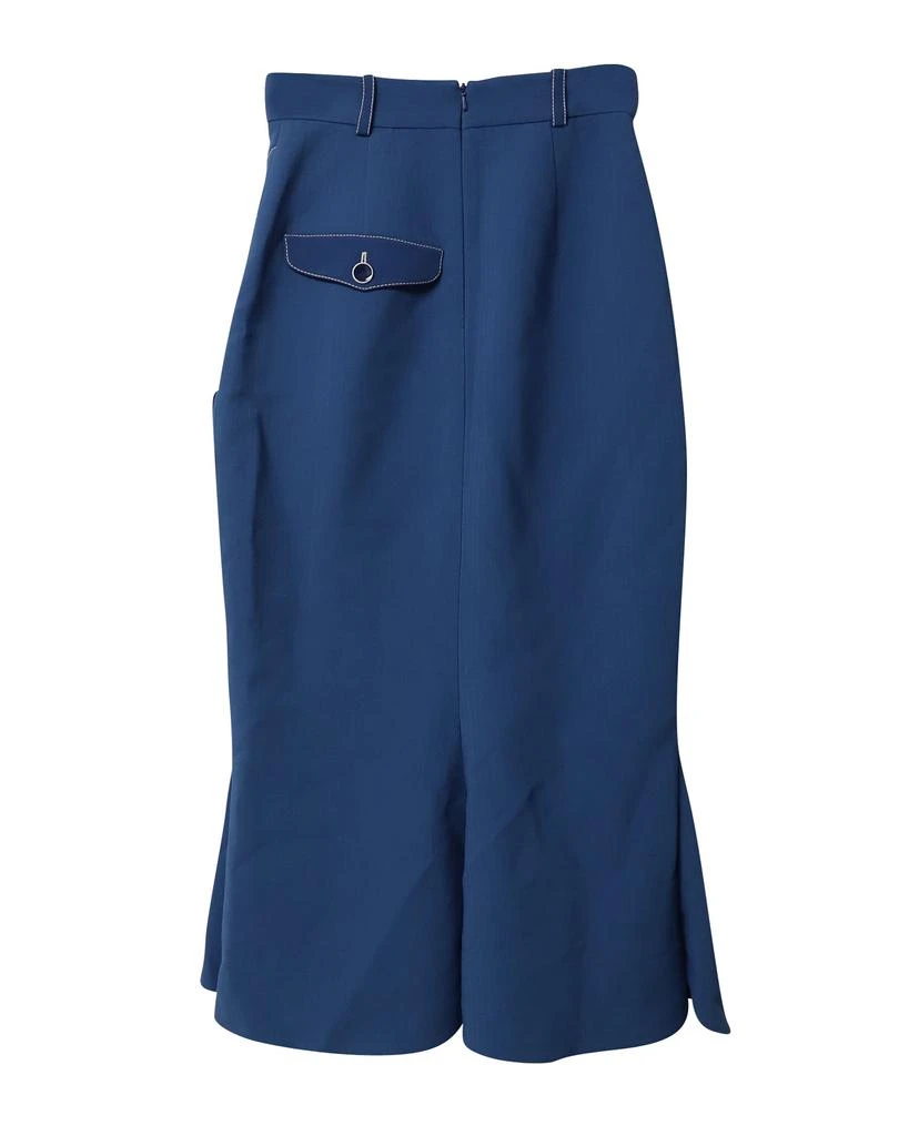 PETER PILOTTO Geometric Skirt in Blue Viscose 5