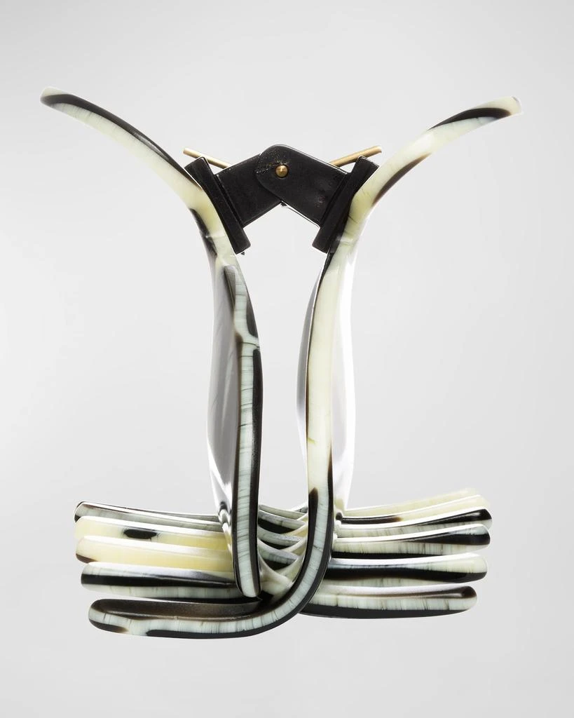 France Luxe Horn-Patterned Jumbo Couture Jaw Clip - Classic 3