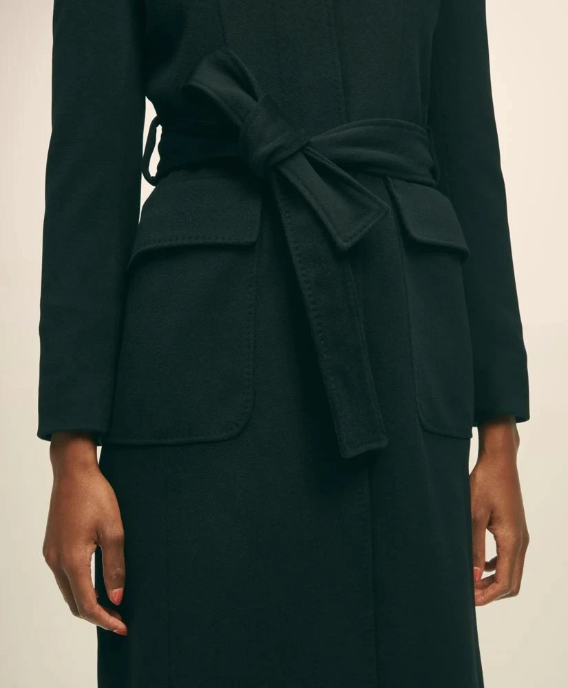 Brooks Brothers Brushed Wool Twill Wrap Coat 4