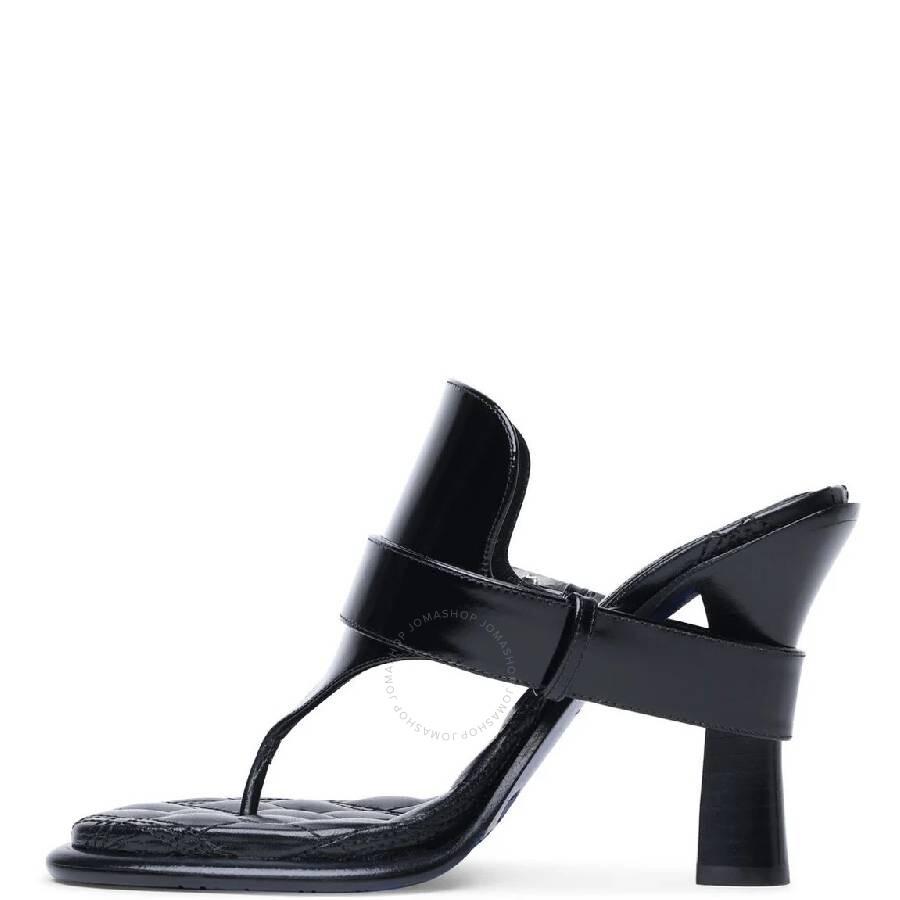 サンダル・ミュール Burberry SANDAL (8085544 A1189) Burberry Bay Equestrian Knight Heel Sandals - Shoes - Free