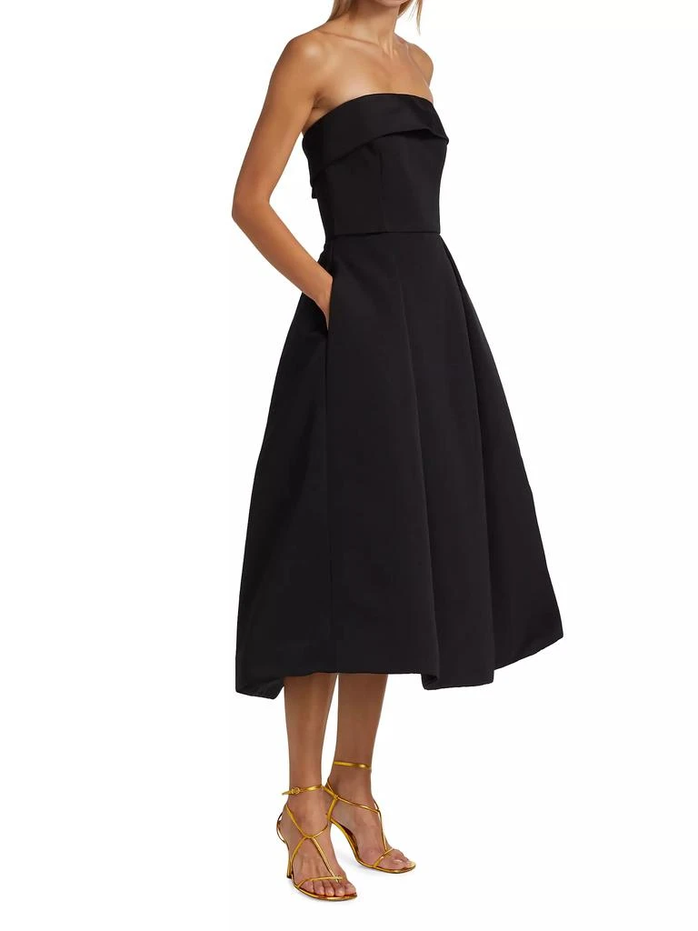 Amsale Faille Strapless Dress 4