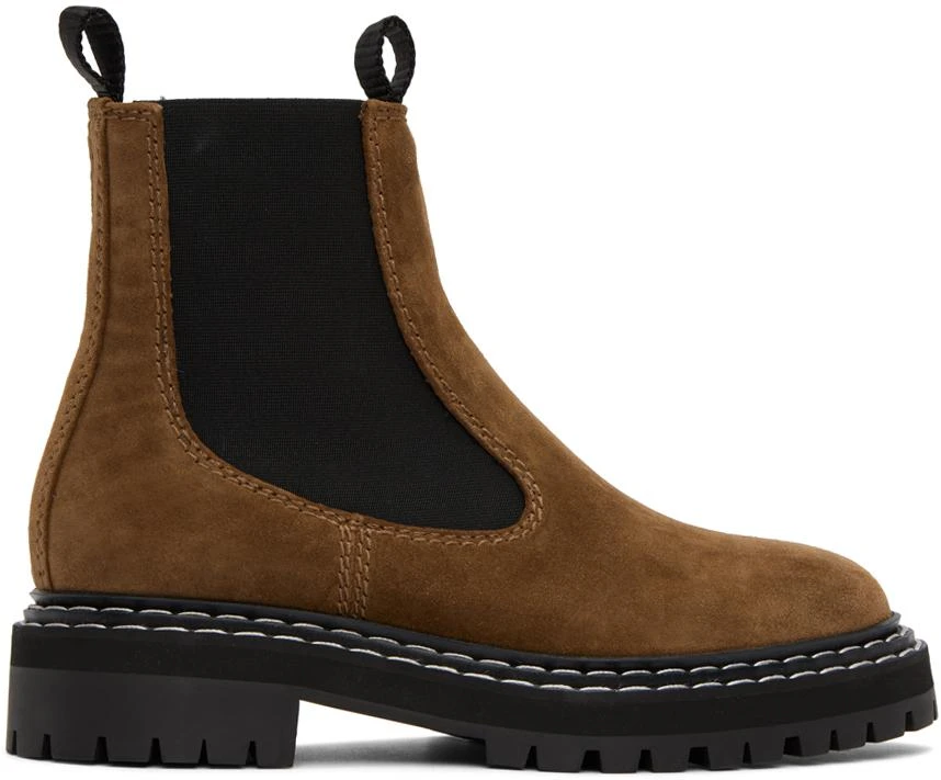Proenza Schouler Brown Lug Sole Chelsea Boots