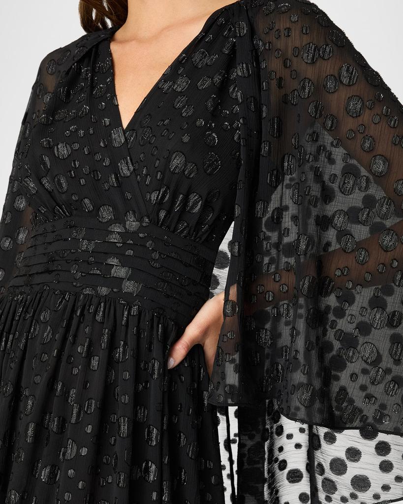 Shop Maud Fil Coupe Cape Maxi Dress on Sale at BeyondStyle