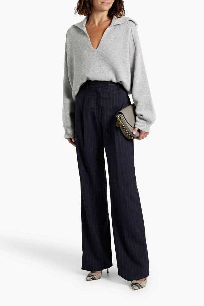 Max Mara Pinstriped wool-blend flared pants 2