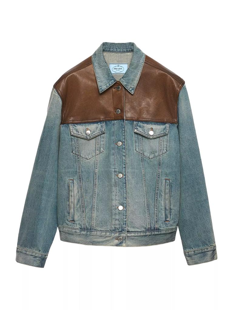 Prada Leather Bomber Jacket with Patch - Jackets - Compare