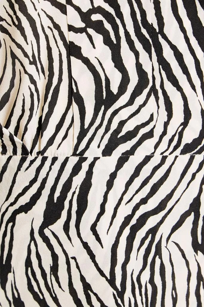 Isabel Marant Zarga pleated zebra-print silk-blend crepe de chine blouse 4