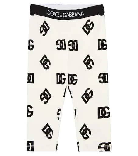 Dolce & Gabbana Baby logo cotton-blend leggings 1