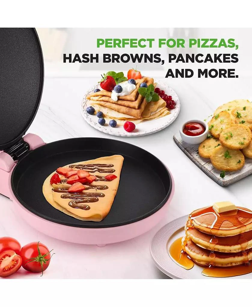 NutriChef Countertop Pizza Maker - Non-Stick Electric Pizza Oven with Cool Touch Handle and Uplift Function, Includes Spatula 4