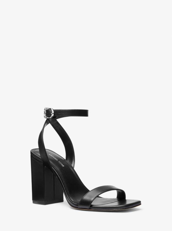 Michael Kors Merriam Leather Block Heel Sandal