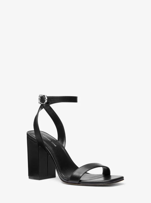 Michael Kors Merriam Leather Block Heel Sandal 1
