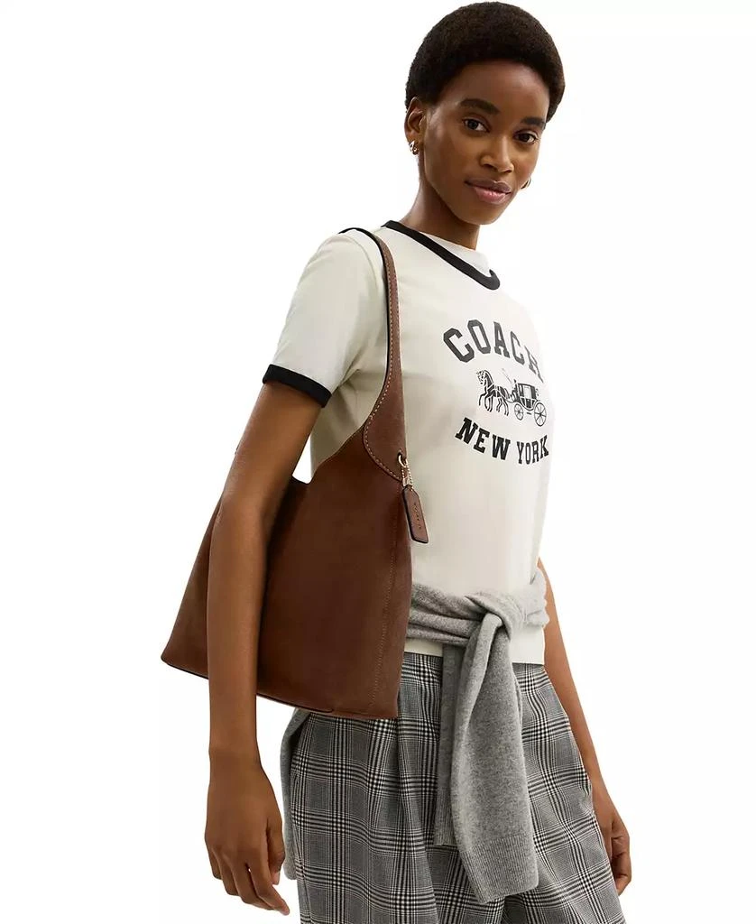 Coach Brooklyn Large Suede Shoulder Bag 34 2