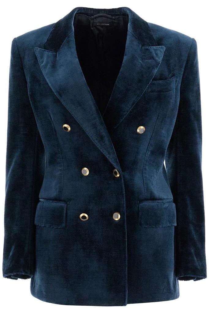 Tom Ford wallis velvet double-breasted jacket 1