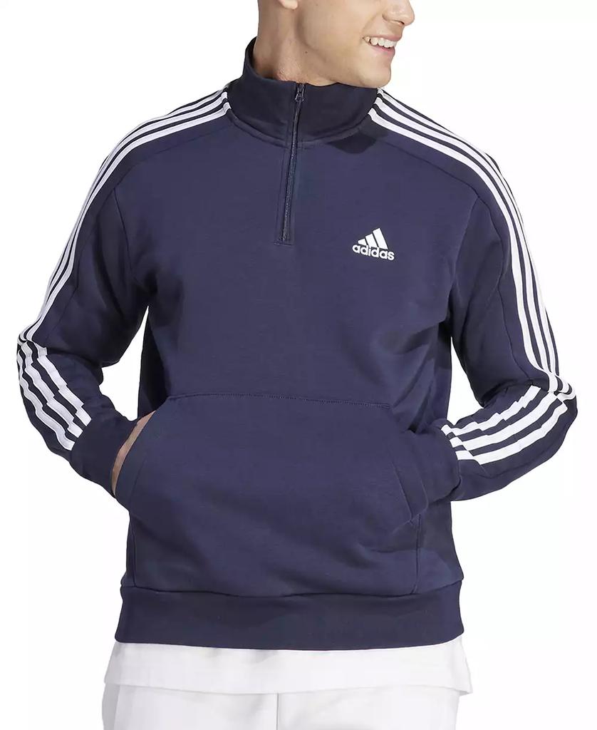 Adidas Men's Essentials Fleece 3-Stripes Quarter-Zip Sweatshirt