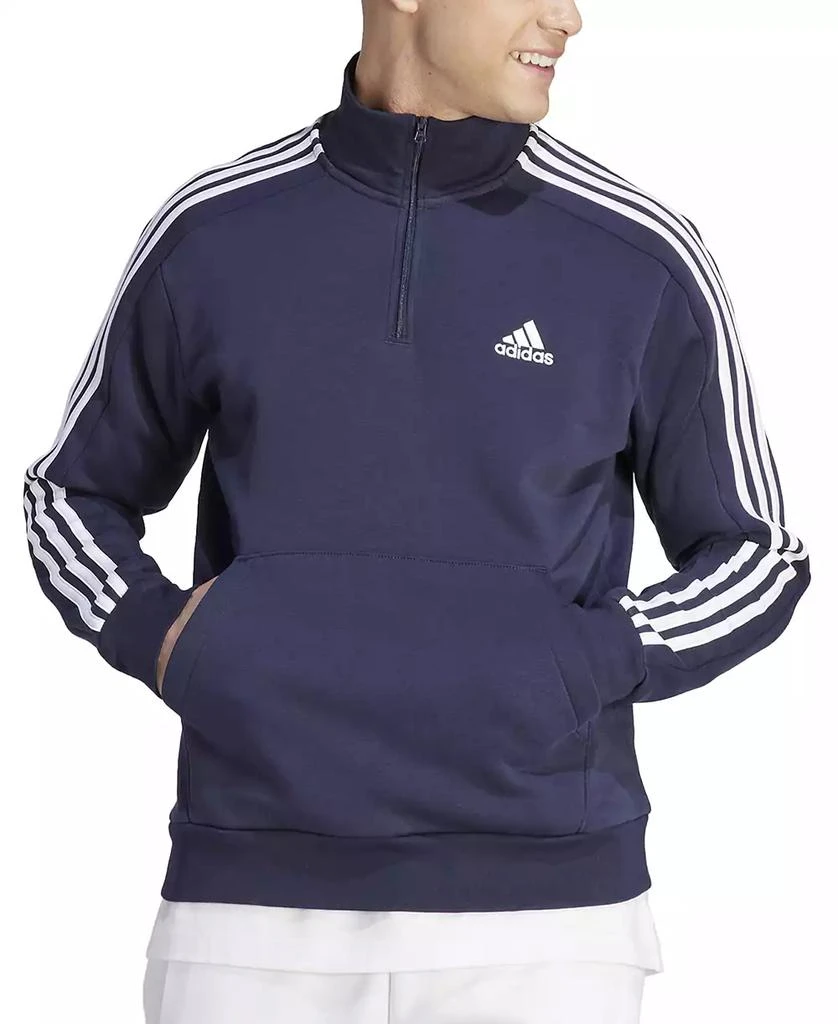 Adidas Men's Essentials Fleece 3-Stripes Quarter-Zip Sweatshirt 1