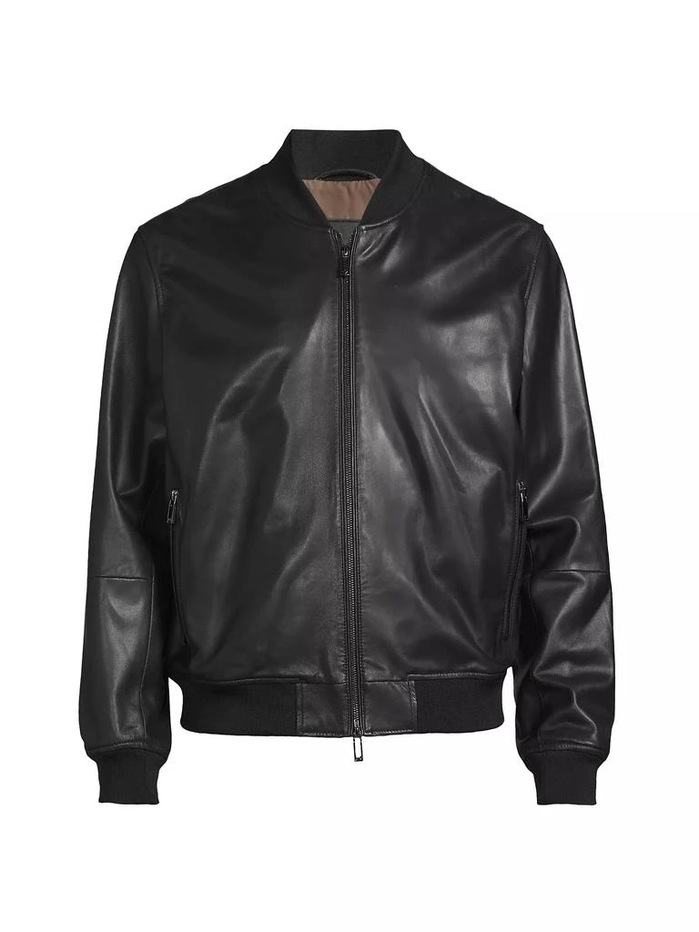 Emporio Armani Leather Bomber Jacket 1