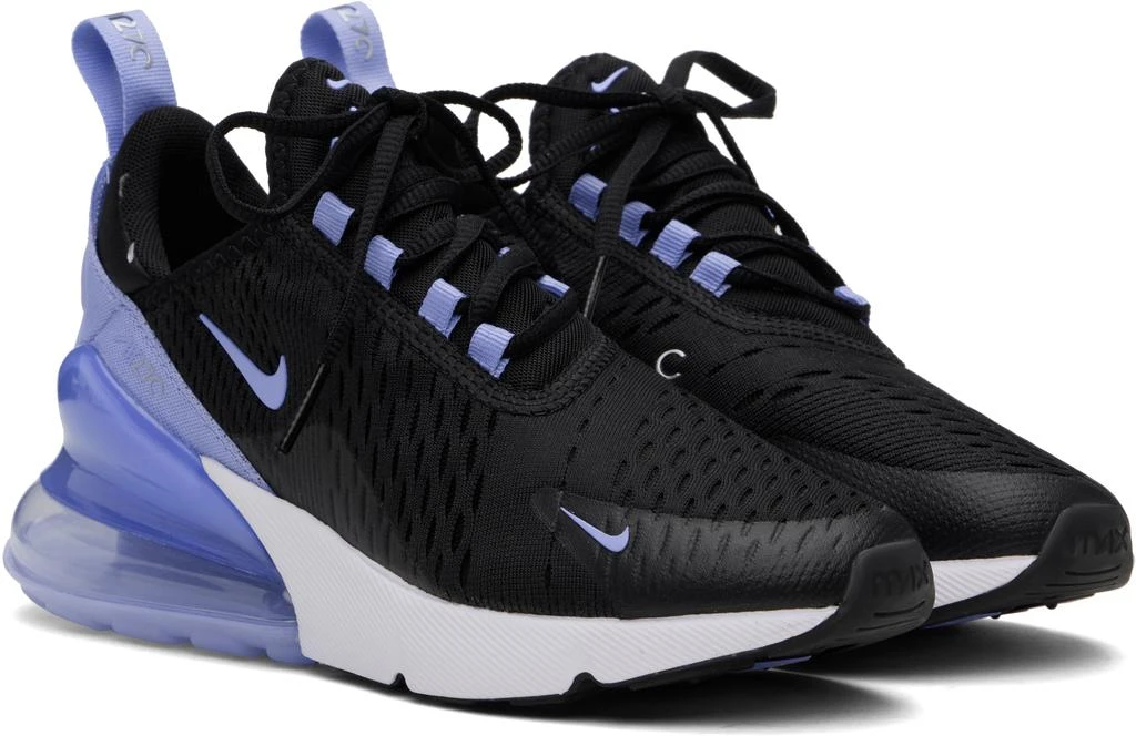 NIKE Black & Blue Air Max 270 Sneakers 4
