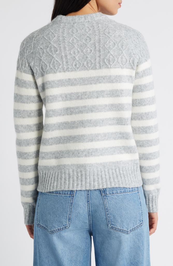 Caslon Stripe Crewneck Sweater