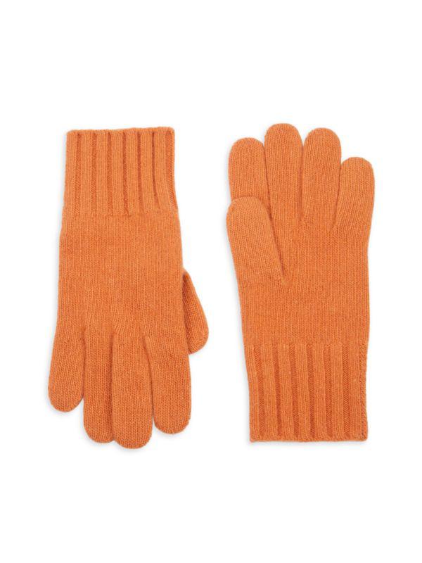 Portolano Ribbed Cuff Cashmere Gloves