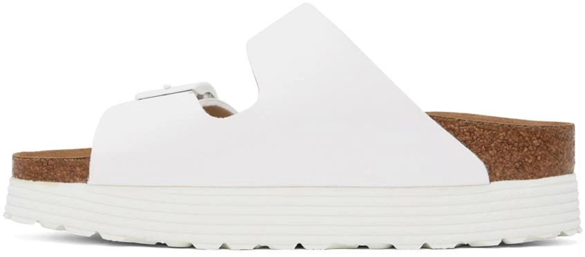 Birkenstock White Papillio Arizona Platform Sandals 3