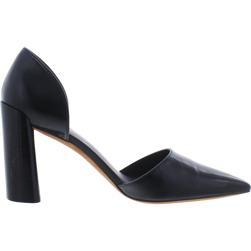 Vince Prim Womens Patent Leather Pointed Toe Block Heels