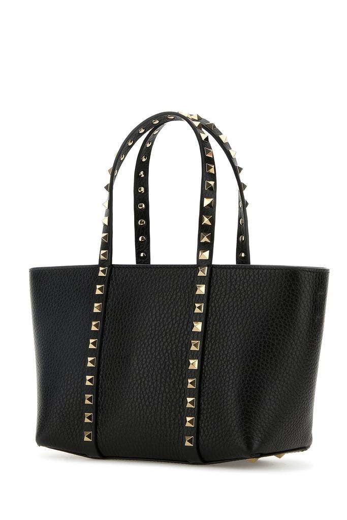 Valentino Black leather medium Rockstud handbag