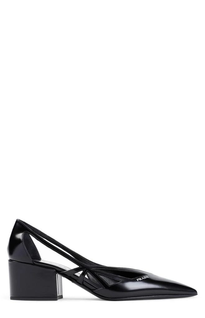 Prada Prada Cut-Out Detailed Pointed Toe Pumps 1