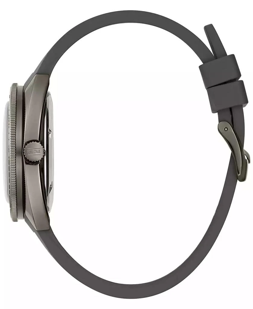 Bulova Men's Automatic Oceanographer GMT Gray Polyurethane Strap Watch 41mm 2
