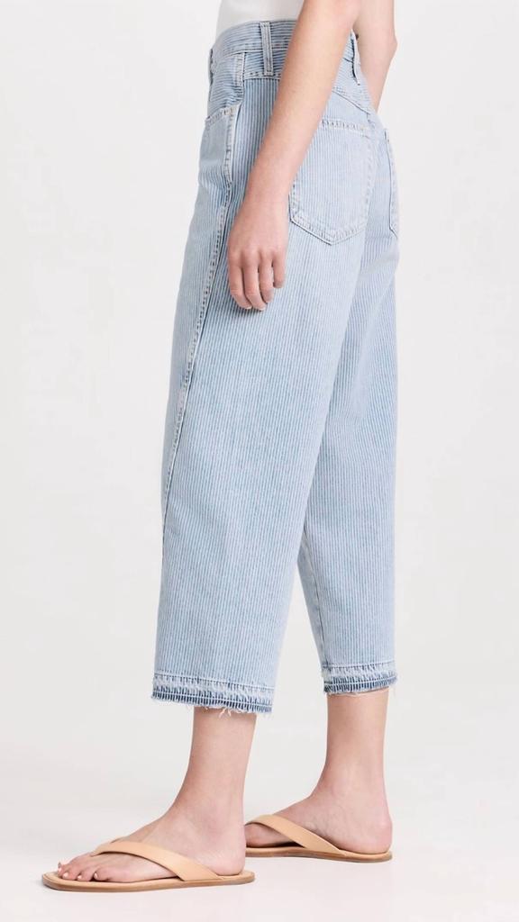AMO Maria Pants With Let Down Hem In Denim