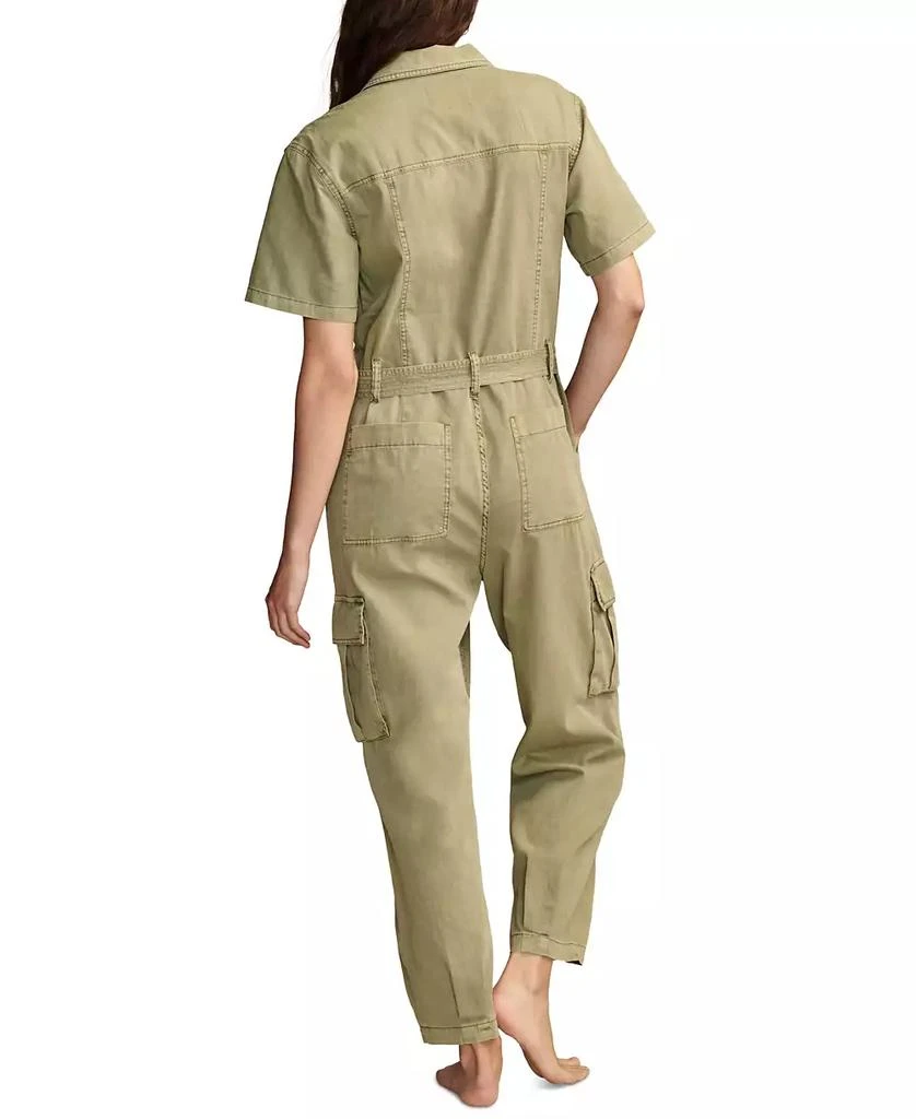 Lucky Brand Women's Belted Short-Sleeve Denim Jumpsuit 2