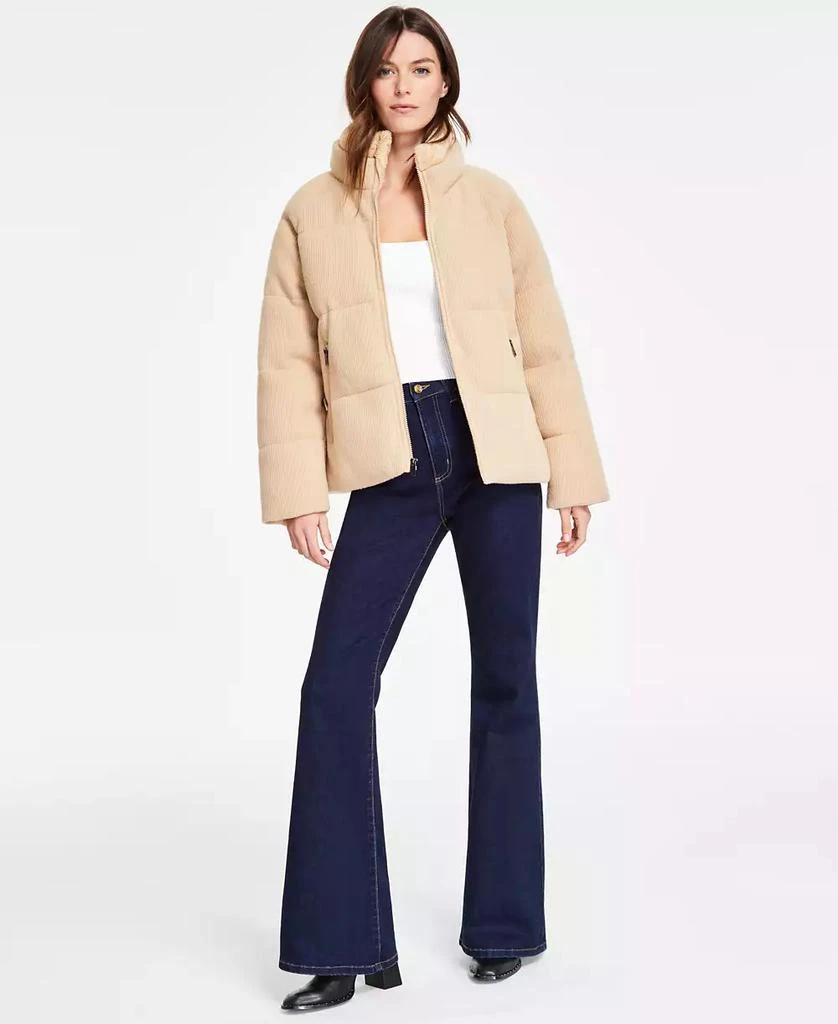 Tahari Women's Knit Faux-Fur-Collar Puffer Coat 1