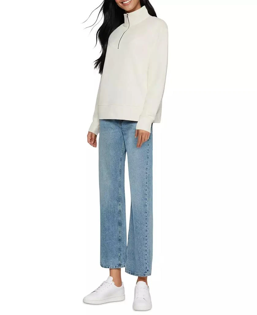 Three Dots Women's Jeanine Quarter-Zip Pullover Sweater 3
