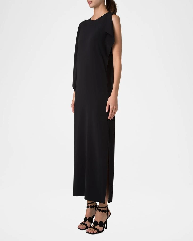 Akris Lasercut Off-Shoulder Drape Midi Dress 4