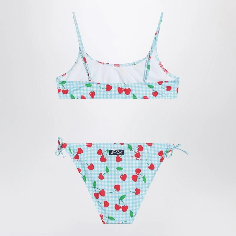 Mc2 Saint Barth Bralette bikini with Vichy and cherries pattern 2
