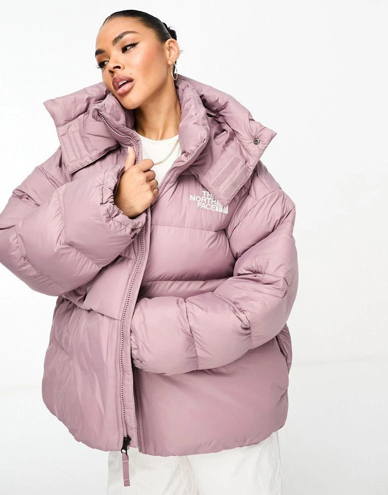 The North Face The North Face Acamarachi oversized puffer jacket in taupe Exclusive at ASOS 1