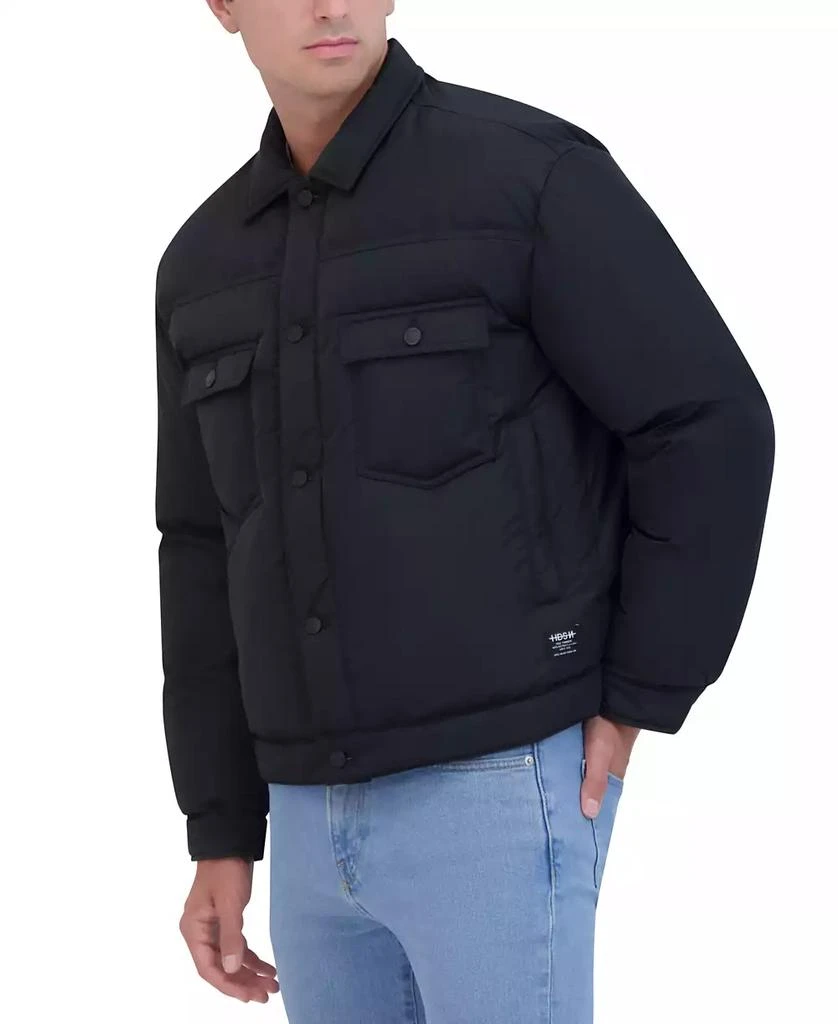 Hudson Men's Vintage Inspired Puffer Trucker Jacket 4