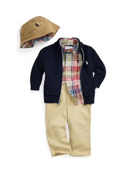 Ralph Lauren Baby Boys Cable Knit Cotton Sweater 4