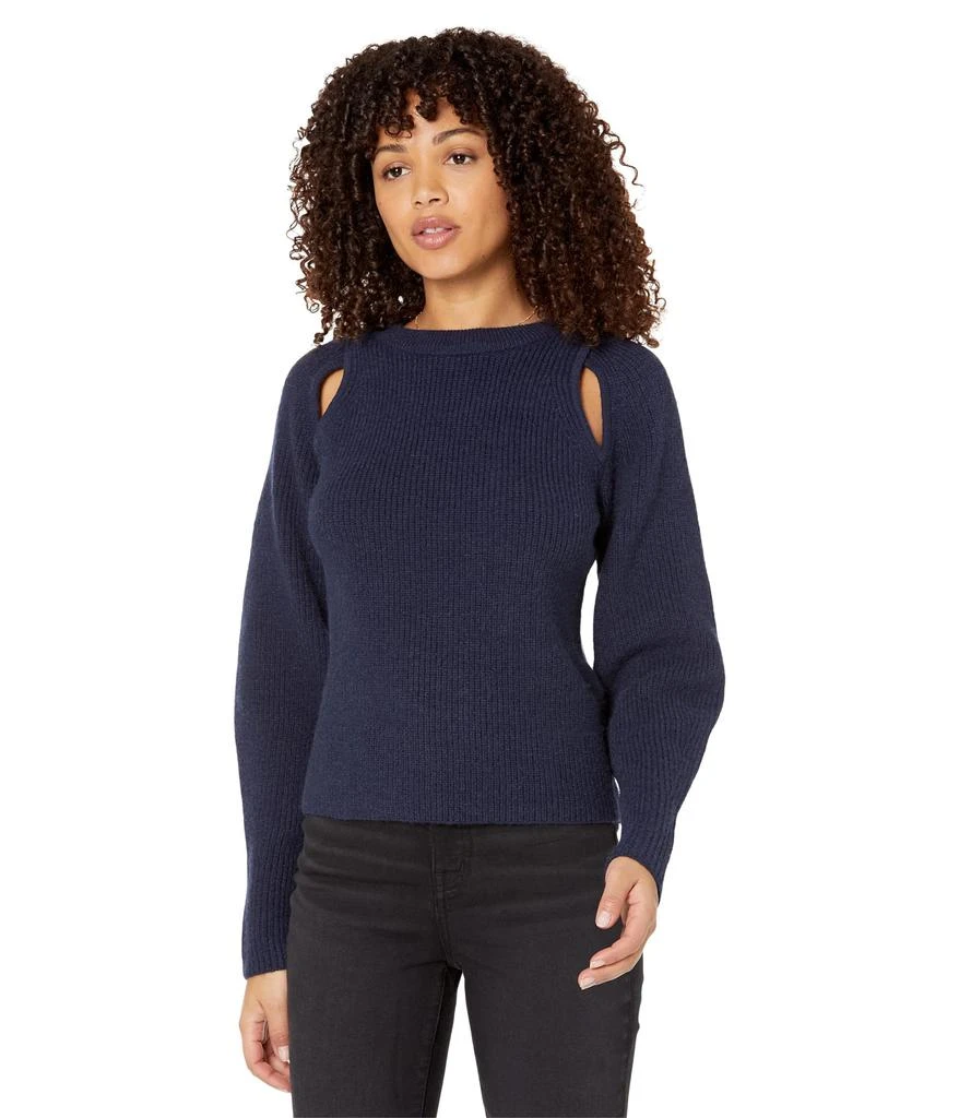 Moon River Shoulder Cutout Sweater 1