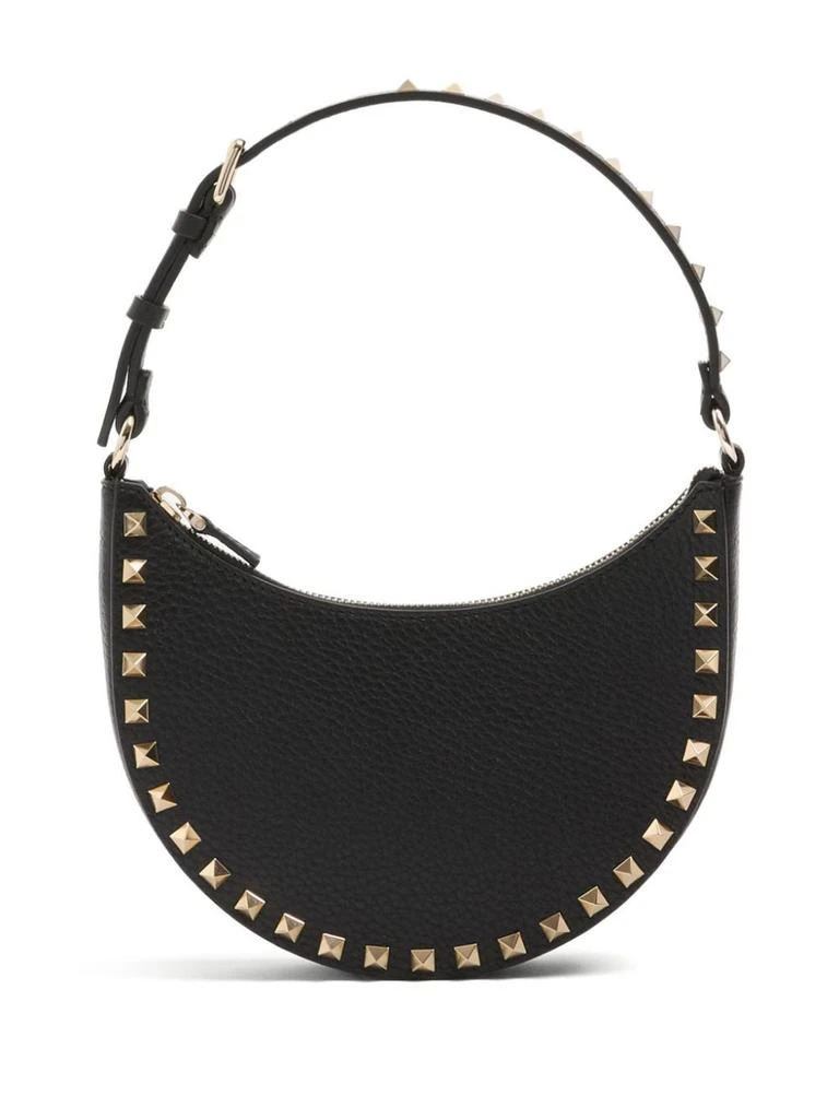 Valentino BLACK LEATHER ROCKSTUD HANDBAG 4