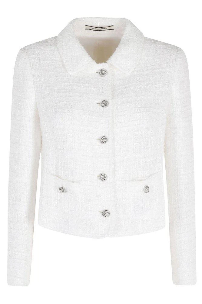 TAGLIATORE Tagliatore Idelle Textured Cropped Blazer