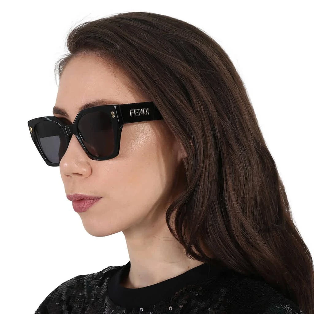 Fendi Polarized Smoke Cat Eye Ladies Sunglasses FE40070I 01D 54 2