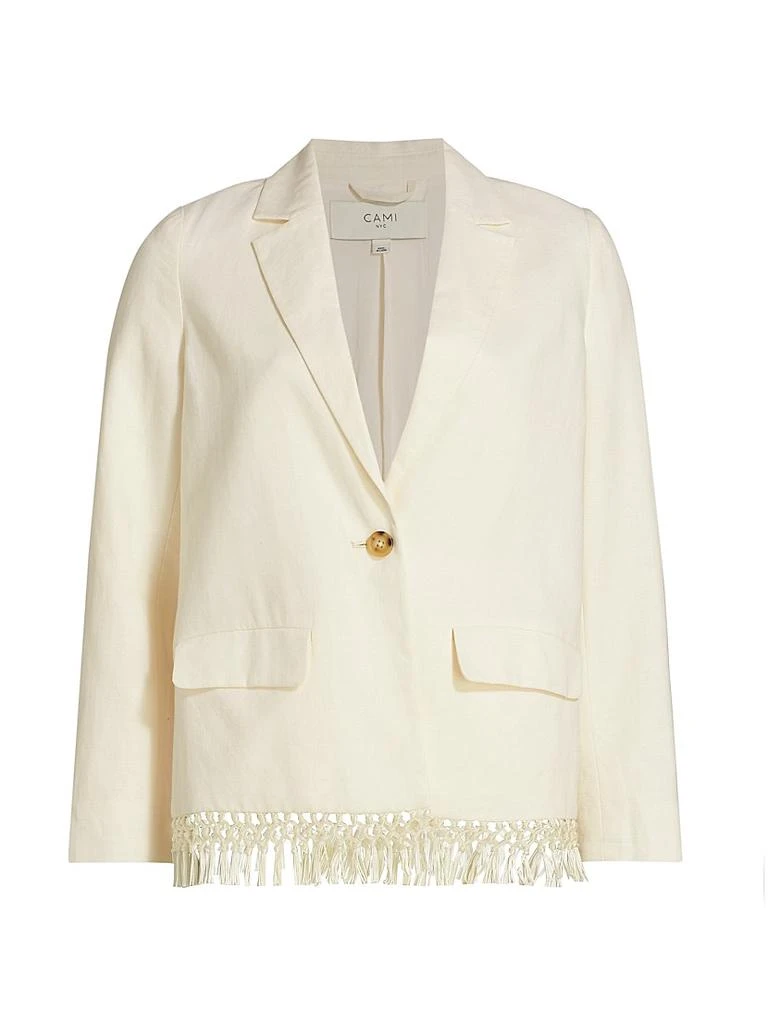 CAMI NYC Chitra Fringe-Trim Linen Jacket 1