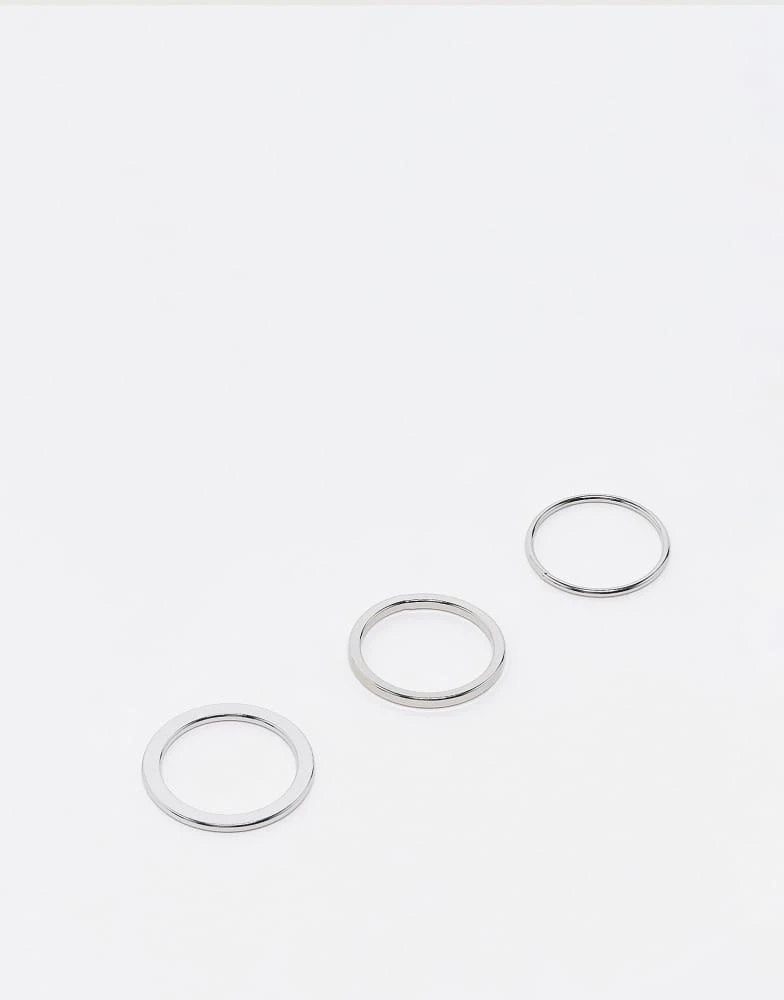 Weekday Weekday rings 3-pack in silver 1