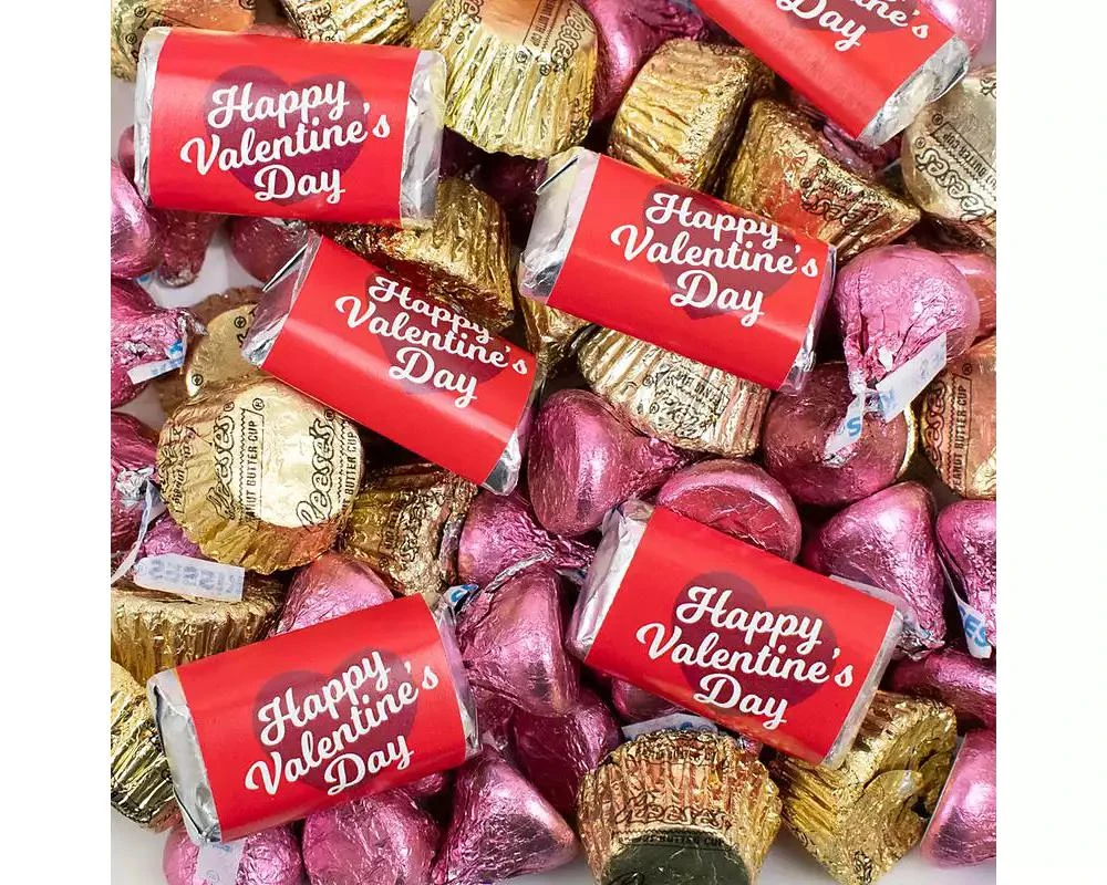 Just Candy Valentine
s Day Candy Hershey
s Chocolate Mix, 115 Pieces