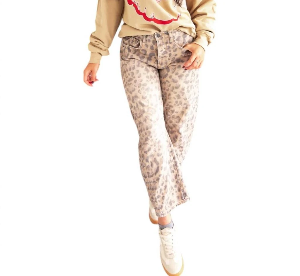 Josie Ho Ho Ho Santa Sweatshirt In Pebble Khaki 2