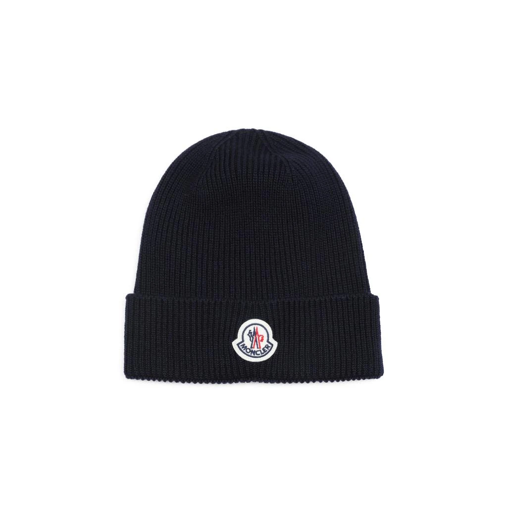 Moncler Navy Virgin Wool Beanie 7
